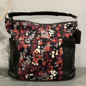 Coach Park Splatter Print Hobo Shoulder Bag